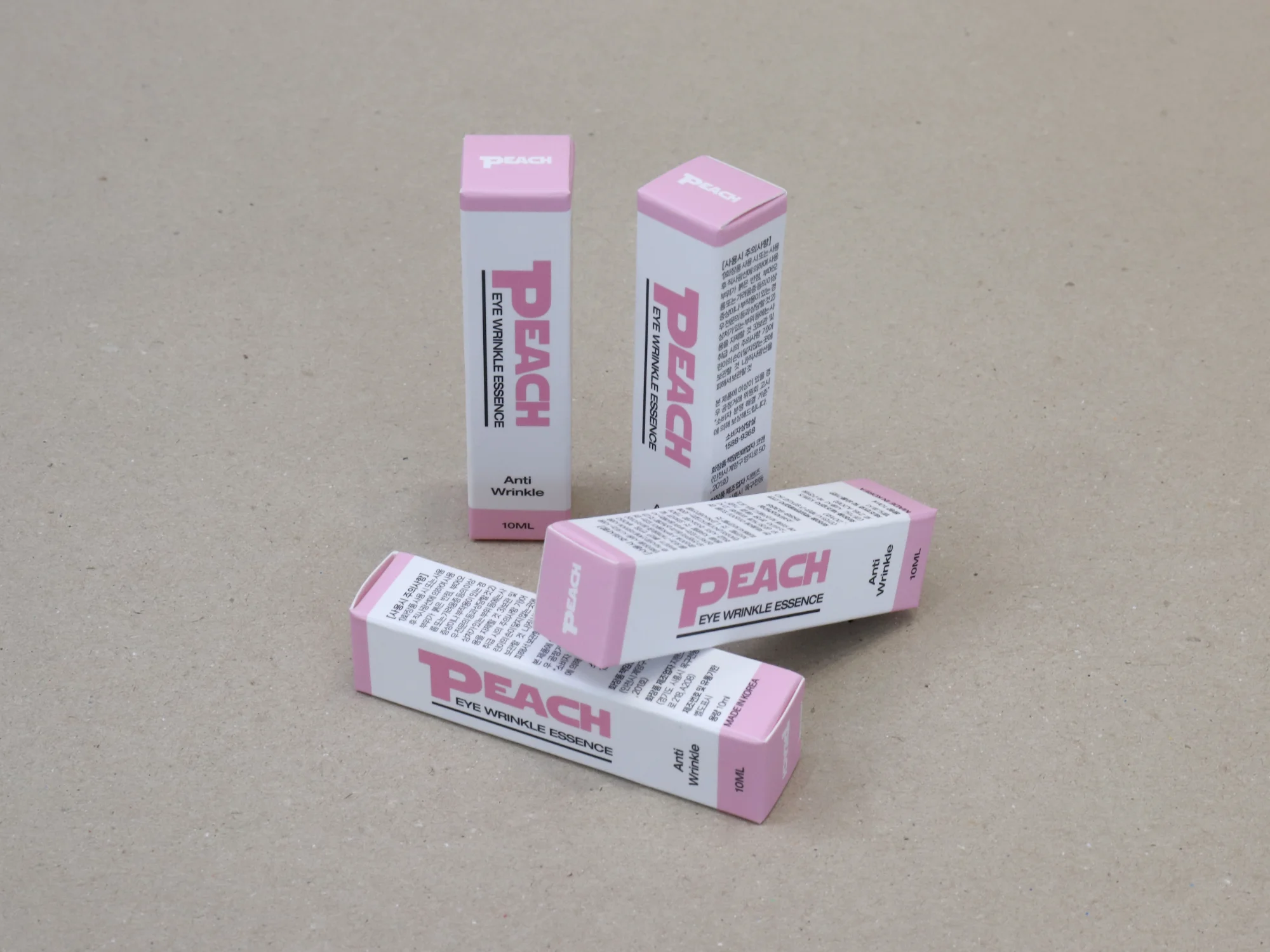 피치 에센스 미니 단상자 박스 제작 사례 - 방산포장