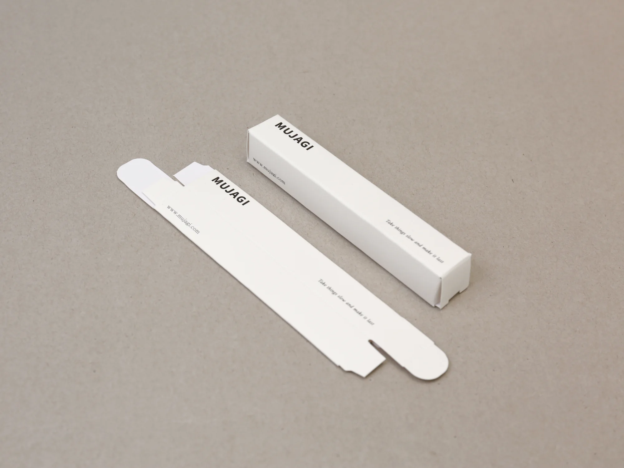 무자기 커트러리 미니 단상자 2종 박스 제작 사례 - 방산포장