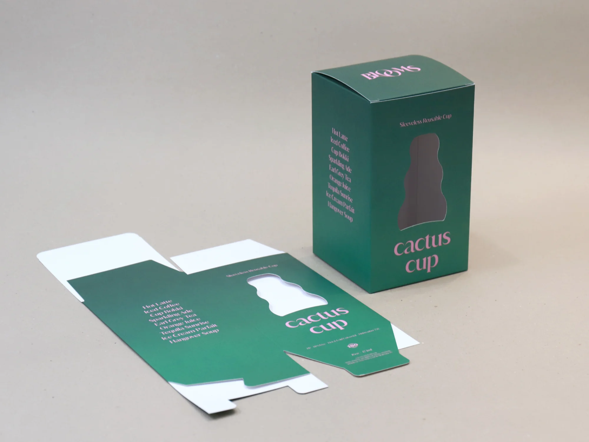 푸들 캑터스컵 타공 단상자 박스 제작 사례 - 방산포장