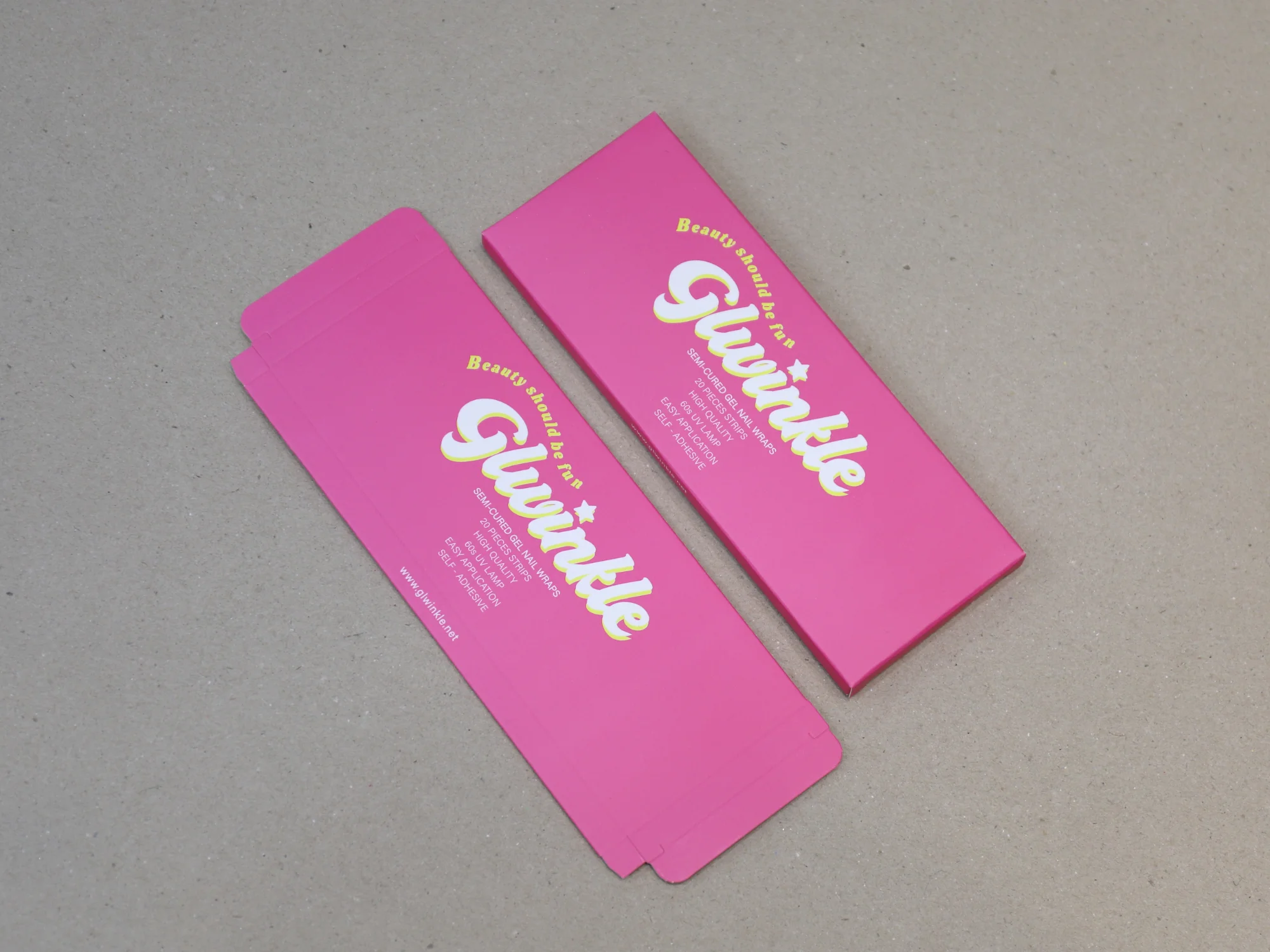 지엘윙클 네일 스티커 단상자 박스 제작 사례 - 방산포장