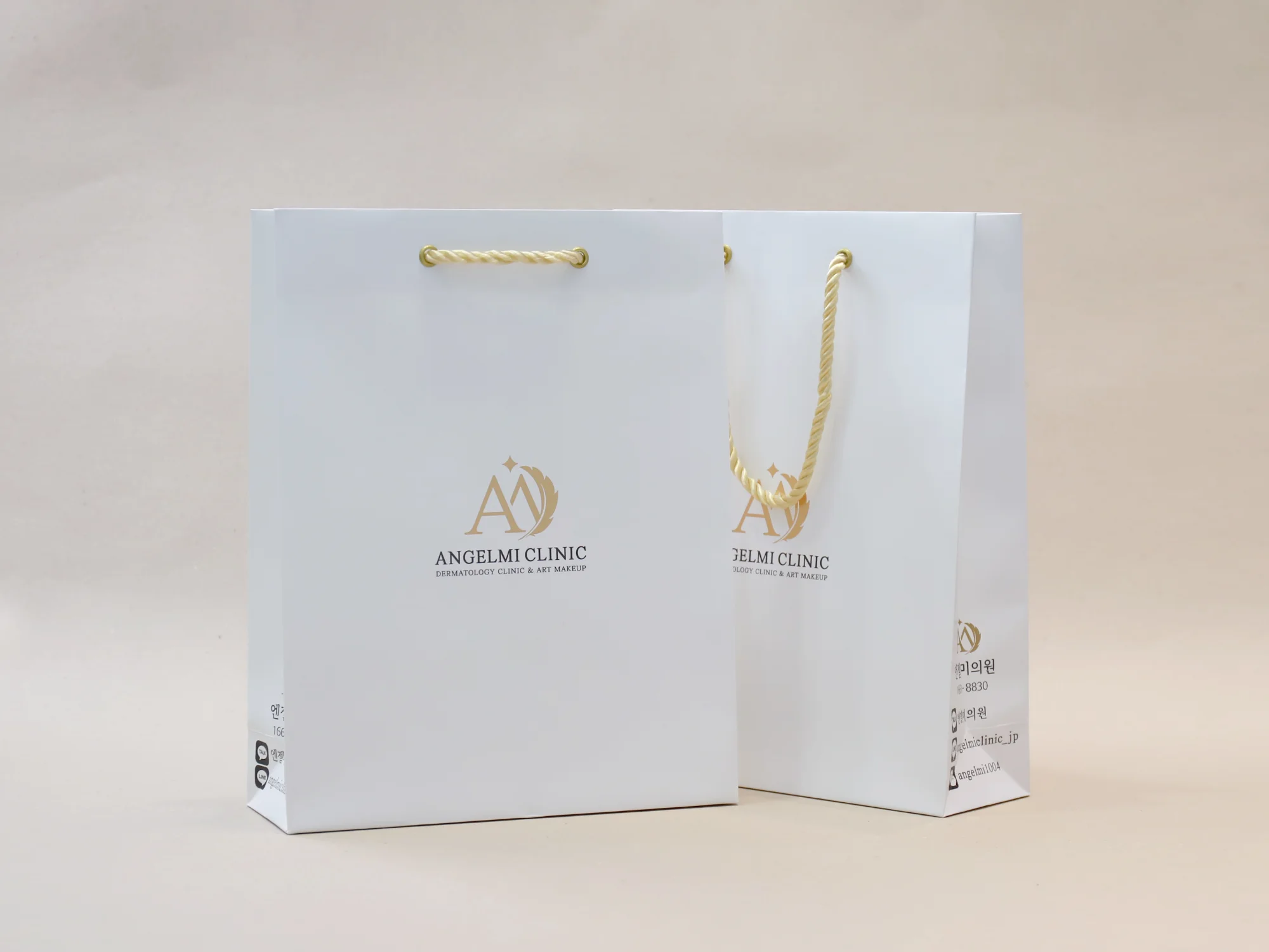 엔젤미의원 쇼핑백 쇼핑백 제작 사례 - 방산포장