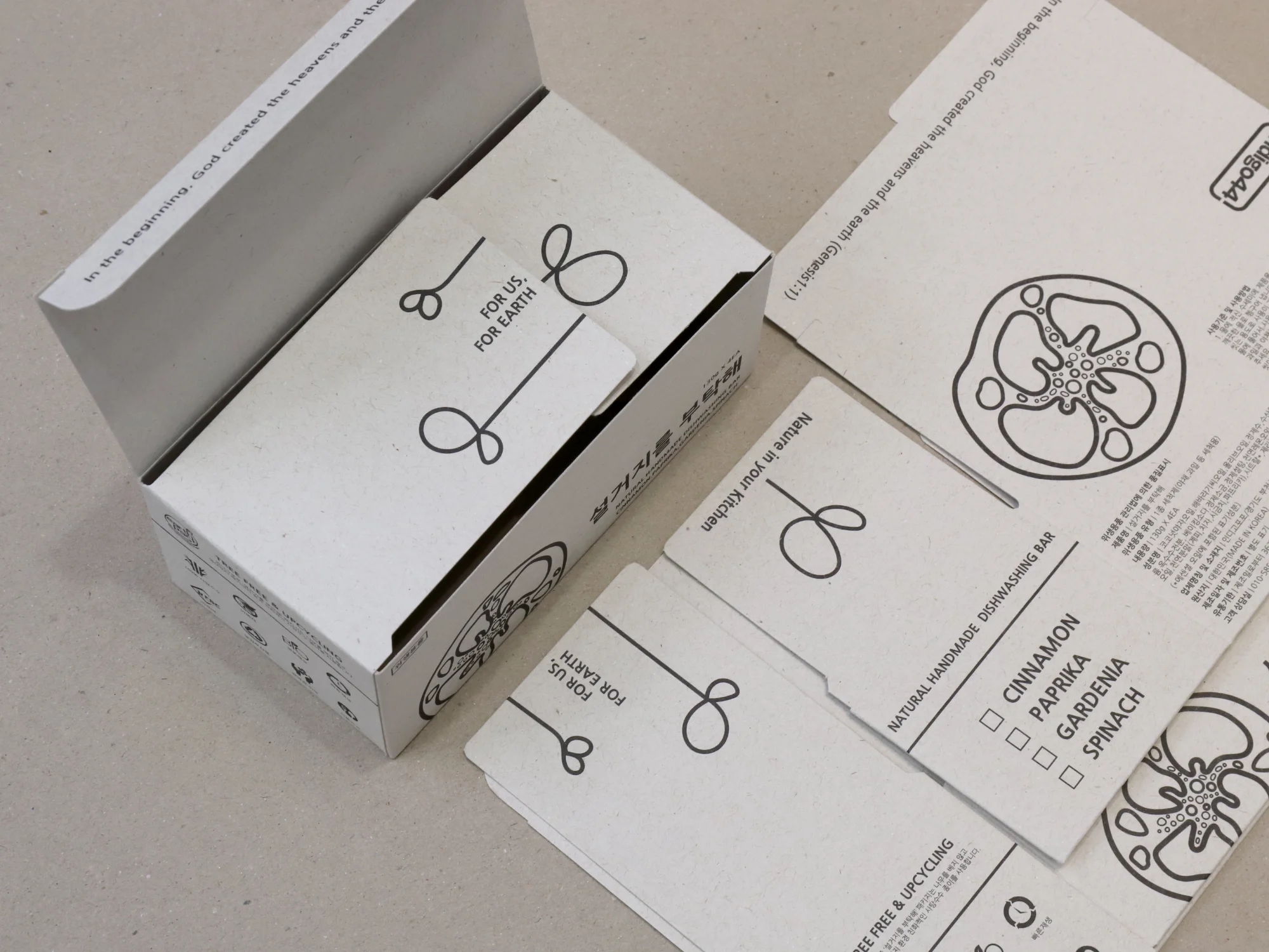 인디고포포 비누 4개입 얼스팩 단상자 박스 제작 사례 - 방산포장