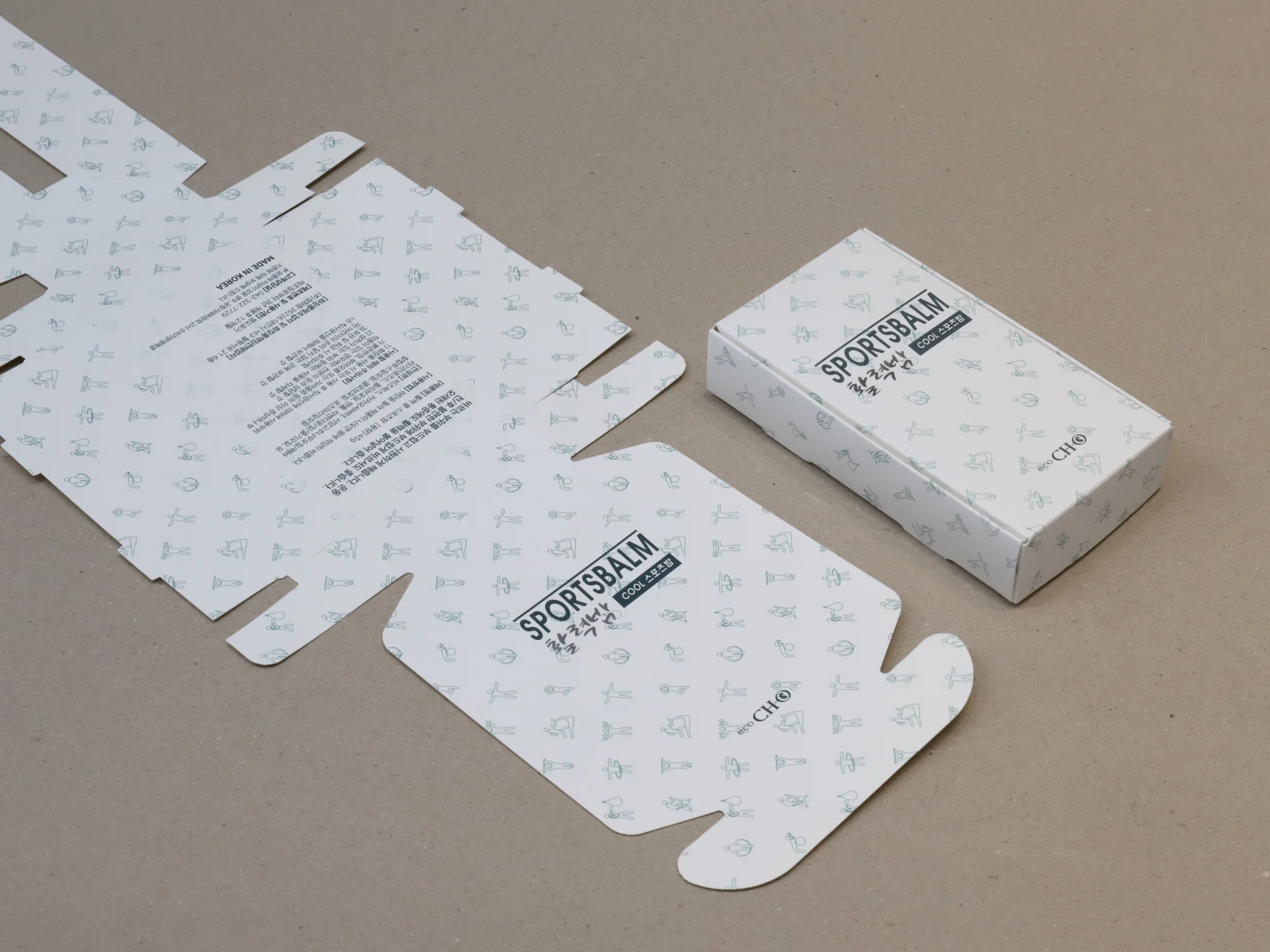 스포츠밤 속지 연결 g형박스 박스 제작 사례 - 방산포장