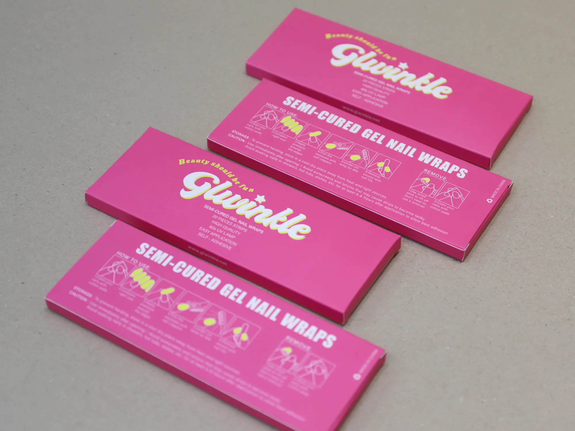 지엘윙클 네일 스티커 단상자 박스 제작 사례 - 방산포장