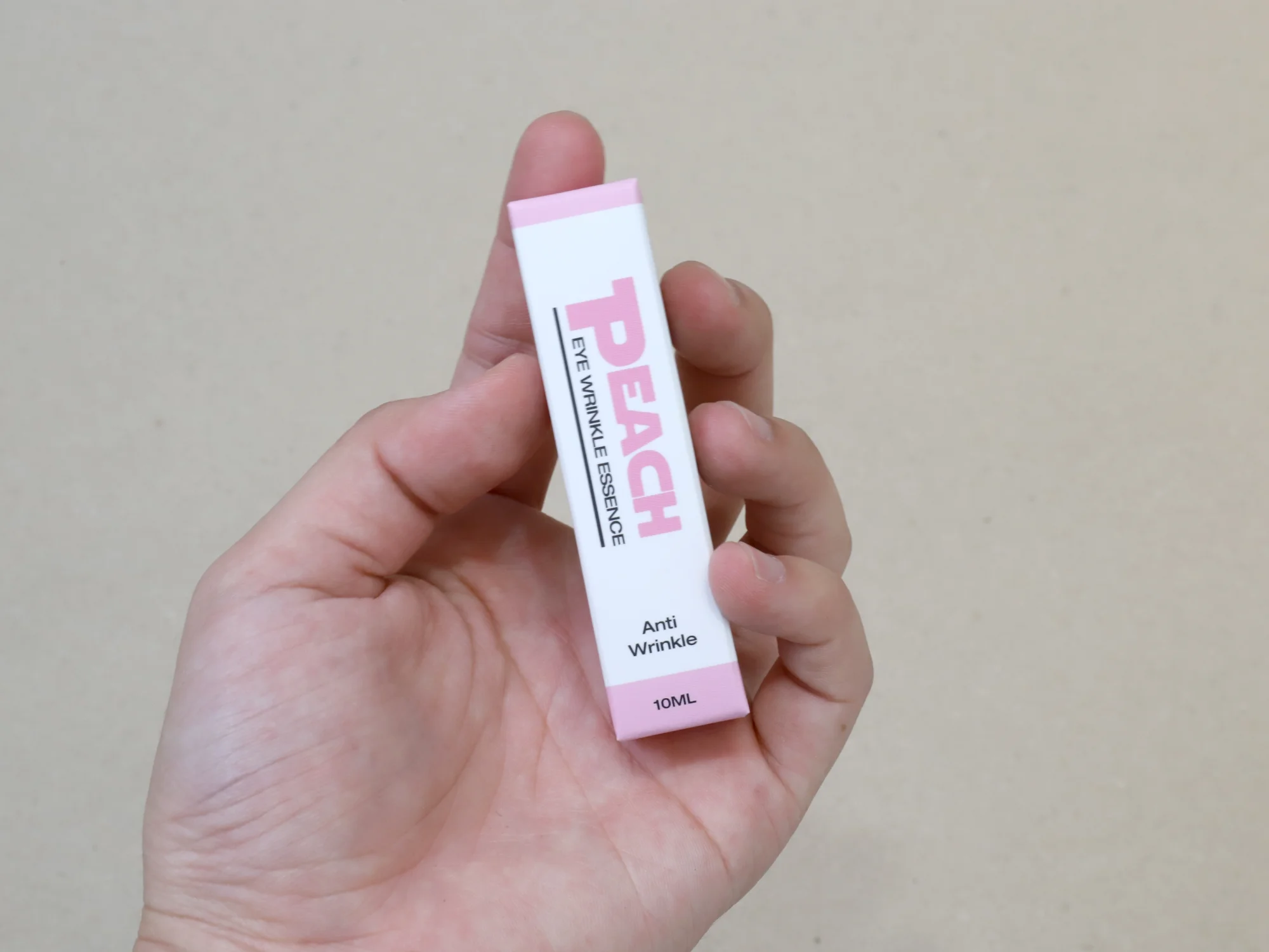 피치 에센스 미니 단상자 박스 제작 사례 - 방산포장