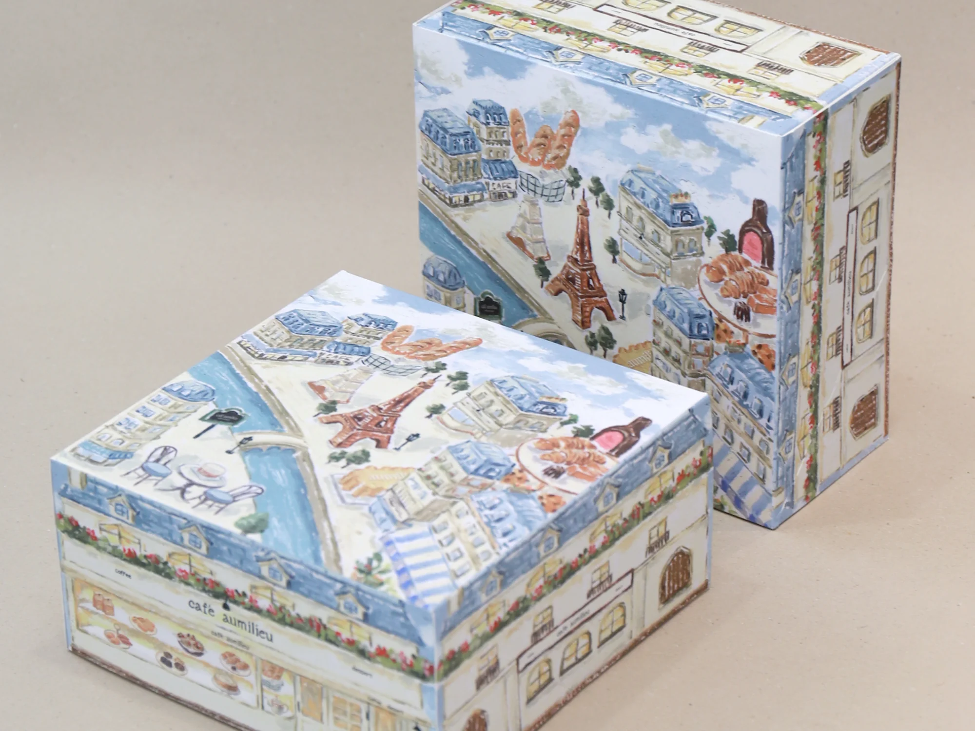 오밀리우 케이크박스 박스 제작 사례 - 방산포장