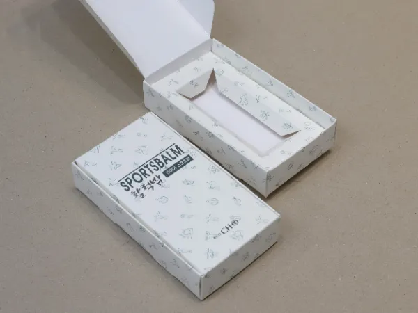 스포츠밤 속지 연결 g형박스 박스 패키지 제작 - 방산포장