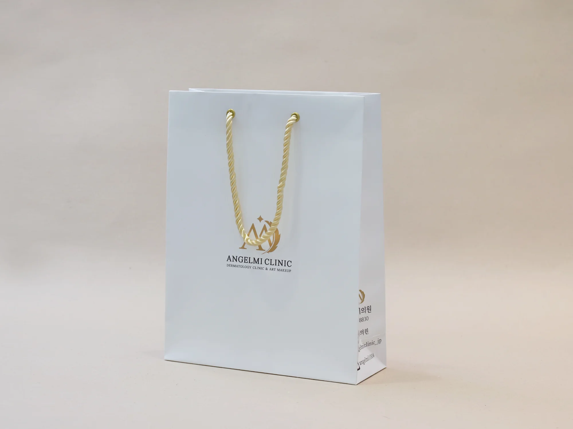 엔젤미의원 쇼핑백 쇼핑백 제작 사례 - 방산포장