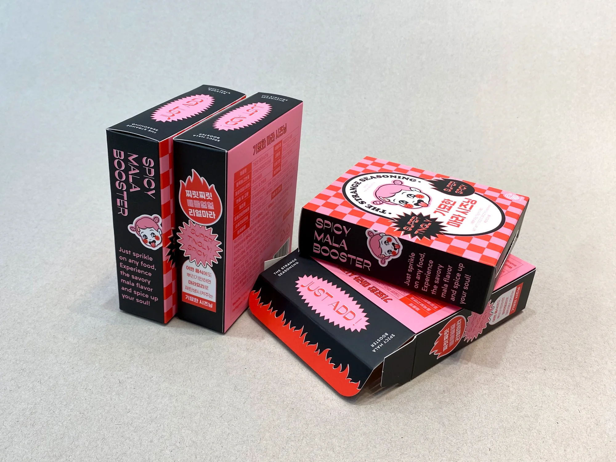 기묘한마라시즈닝 박스 제작 사례 - 방산포장