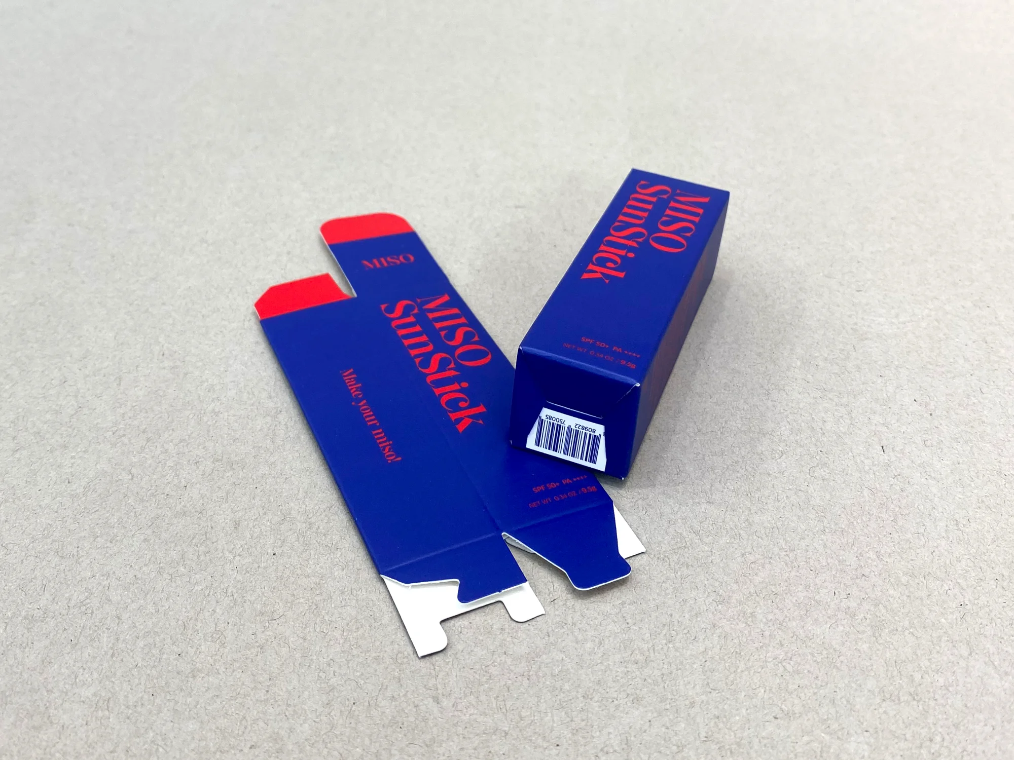 미니 사이즈 미소 선스틱 단상자 박스 제작 사례 - 방산포장