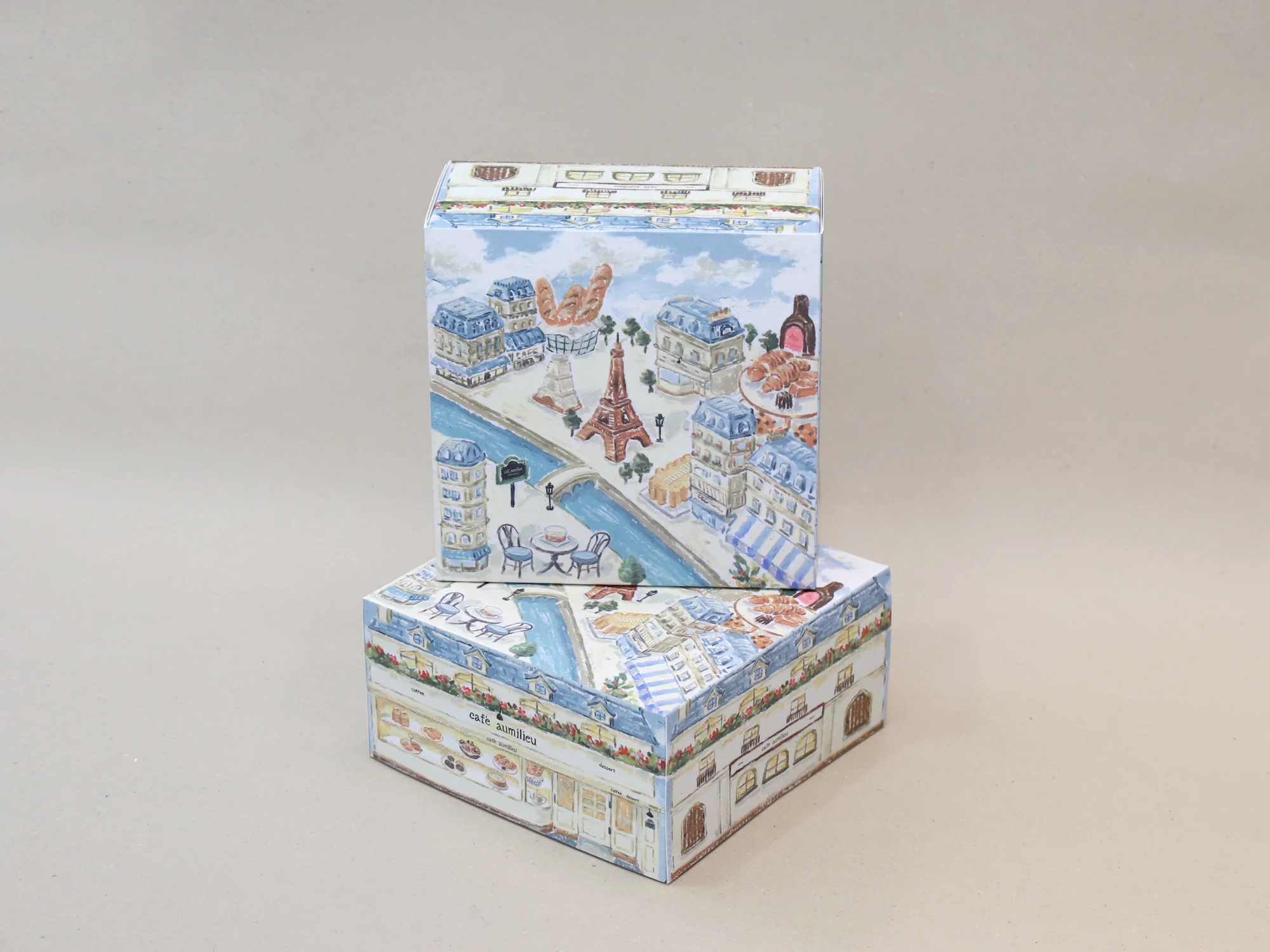 오밀리우 케이크박스 박스 제작 사례 - 방산포장