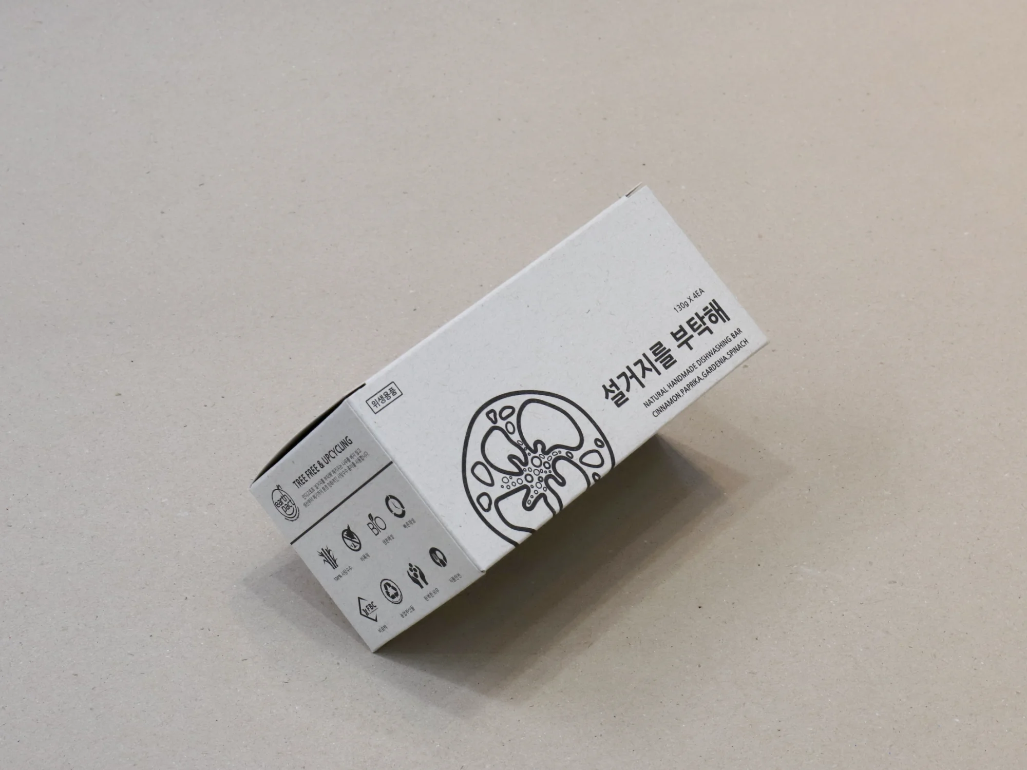 인디고포포 비누 4개입 얼스팩 단상자 박스 제작 사례 - 방산포장