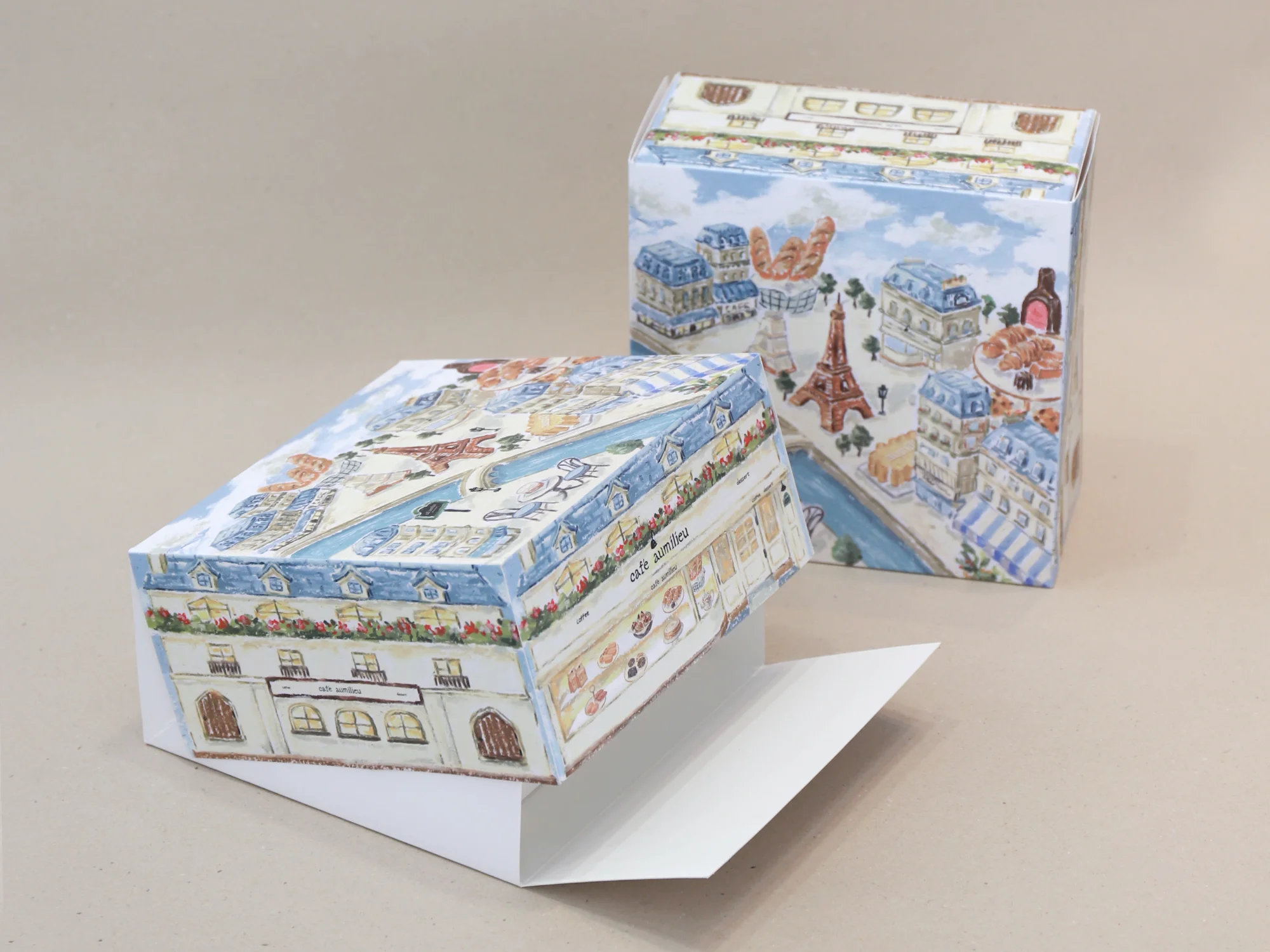 오밀리우 케이크박스 박스 제작 사례 - 방산포장