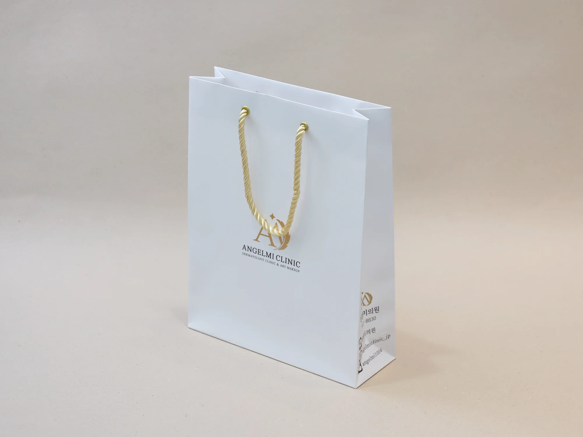 엔젤미의원 쇼핑백 쇼핑백 제작 사례 - 방산포장