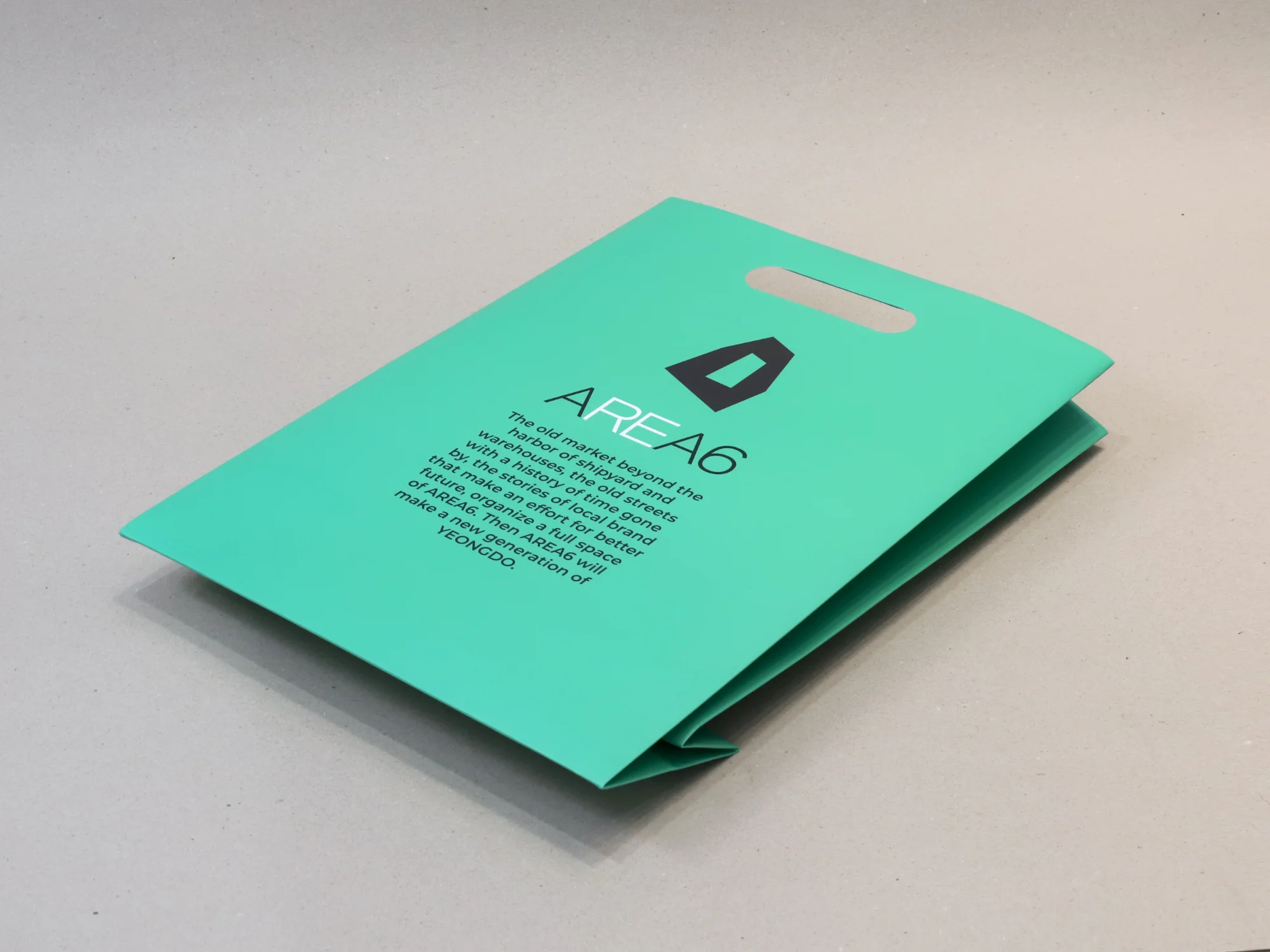 아레아식스 손잡이타공 쇼핑백 쇼핑백 제작 사례 - 방산포장