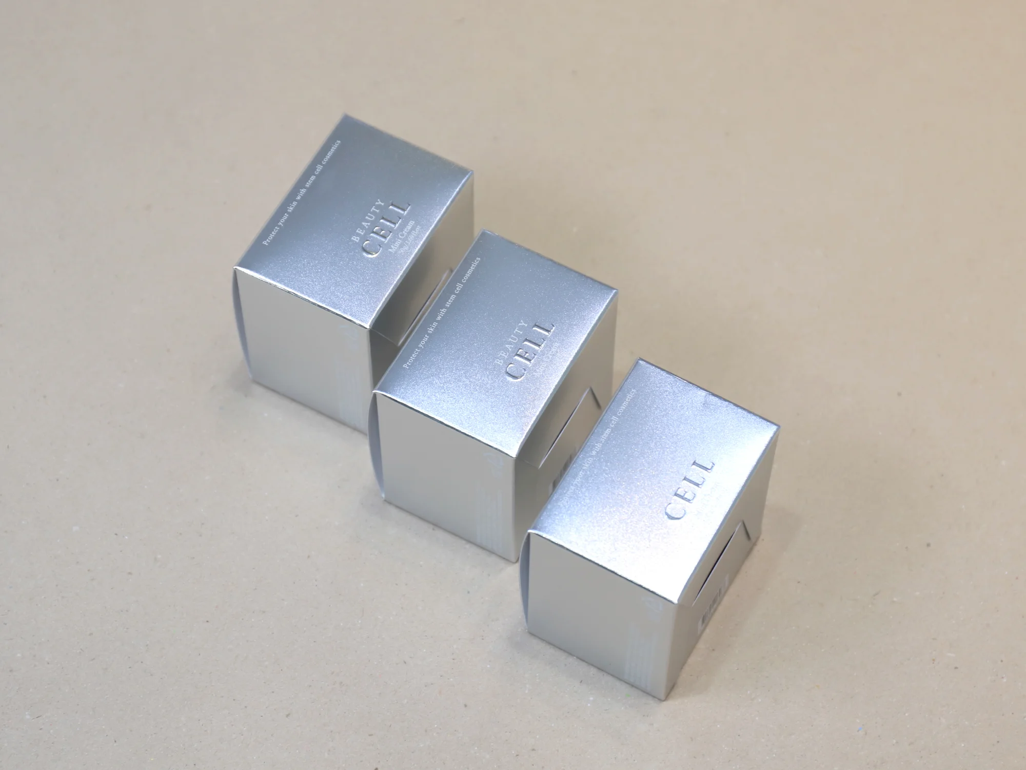 뷰티셀 은지 화장품 단상자 박스 제작 사례 - 방산포장