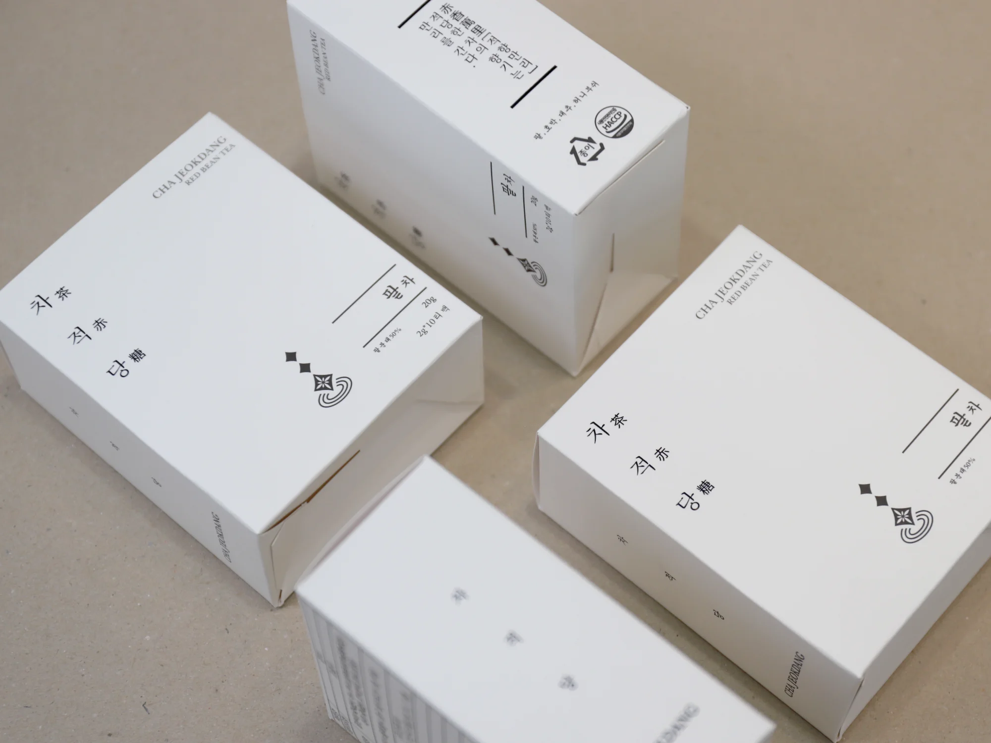 차적당 팥차 단상자 박스 제작 사례 - 방산포장