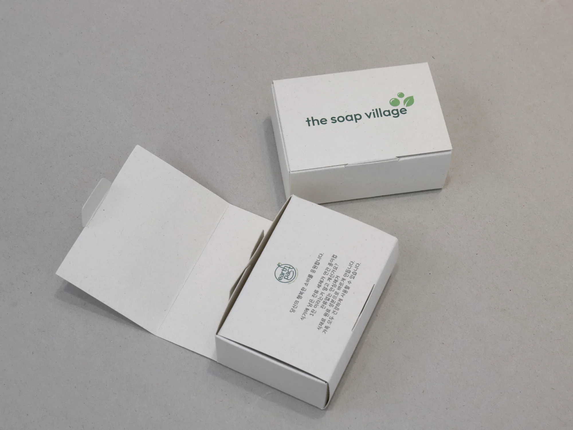 더솝빌리지 비누 얼스팩 박스 박스 제작 사례 - 방산포장