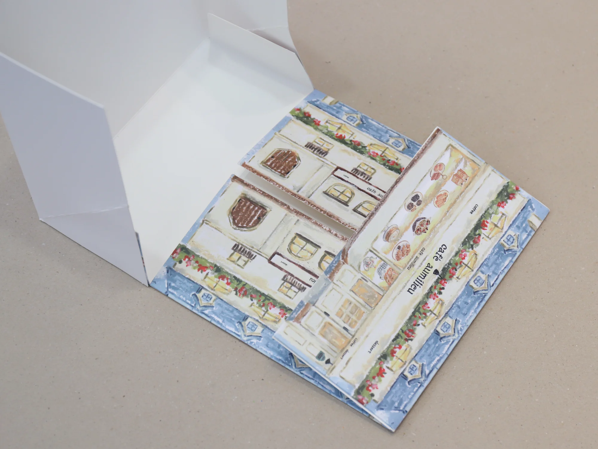 오밀리우 케이크박스 박스 제작 사례 - 방산포장