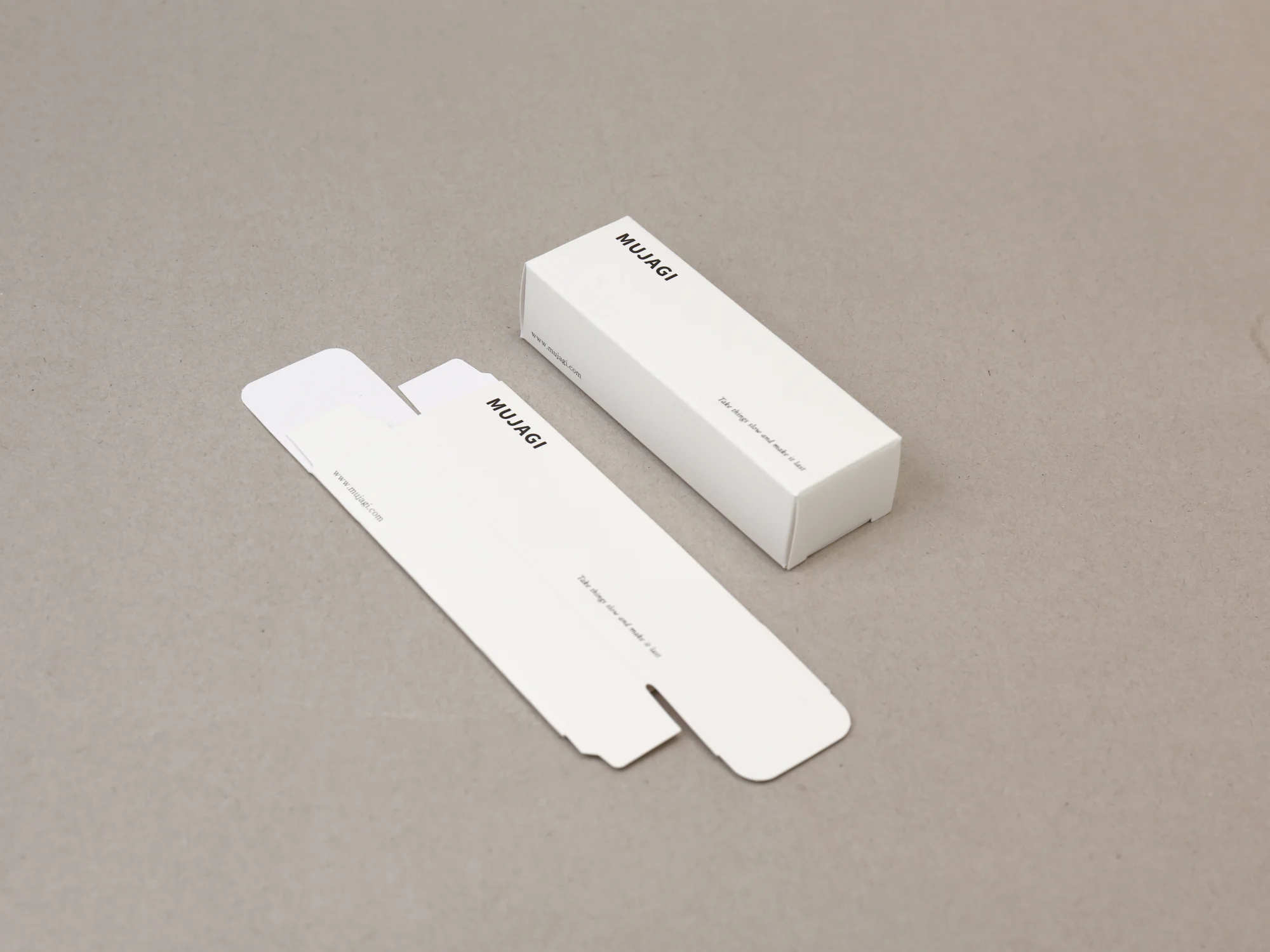 무자기 커트러리 미니 단상자 2종 박스 제작 사례 - 방산포장