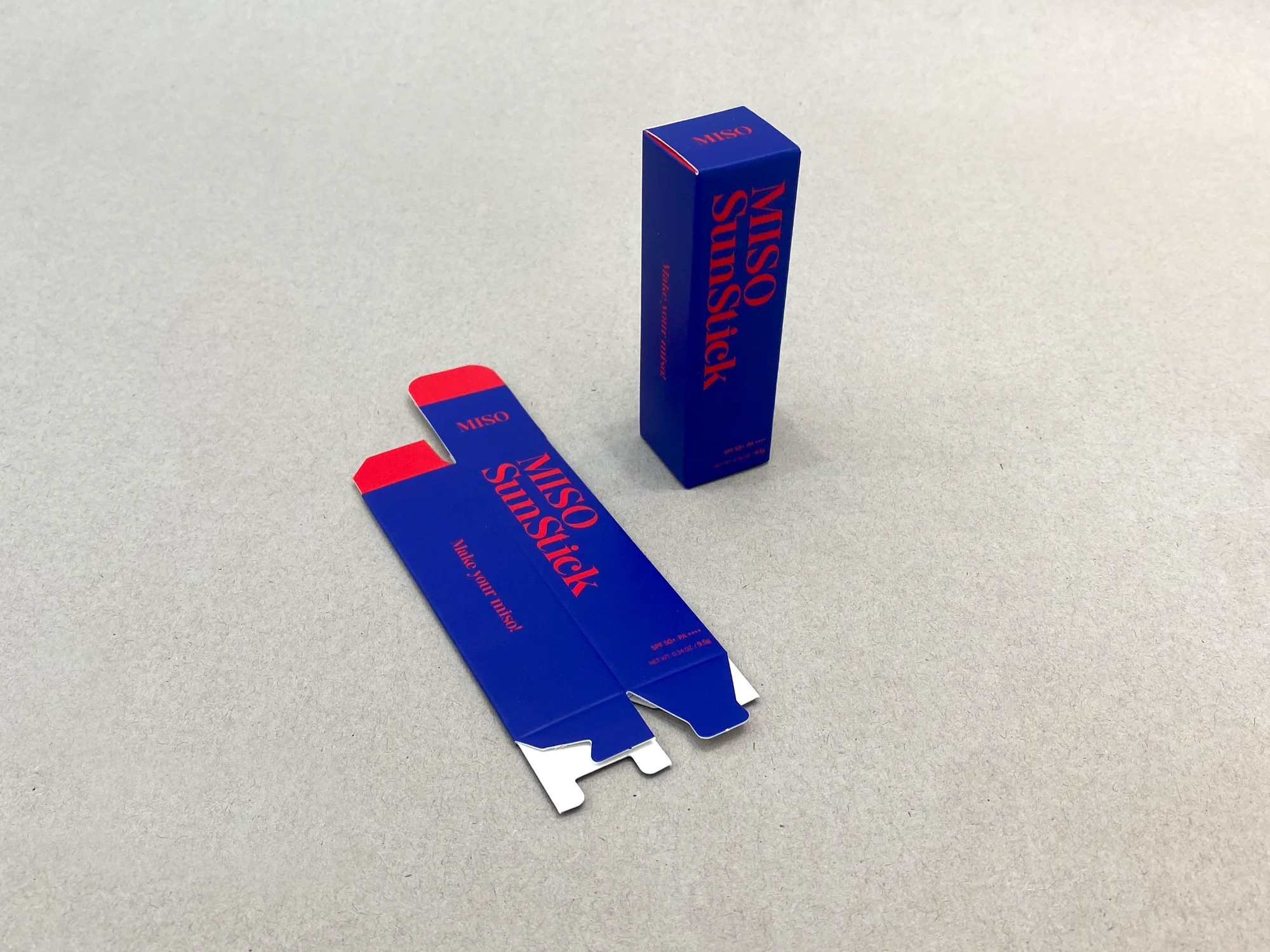 미니 사이즈 미소 선스틱 단상자 박스 제작 사례 - 방산포장