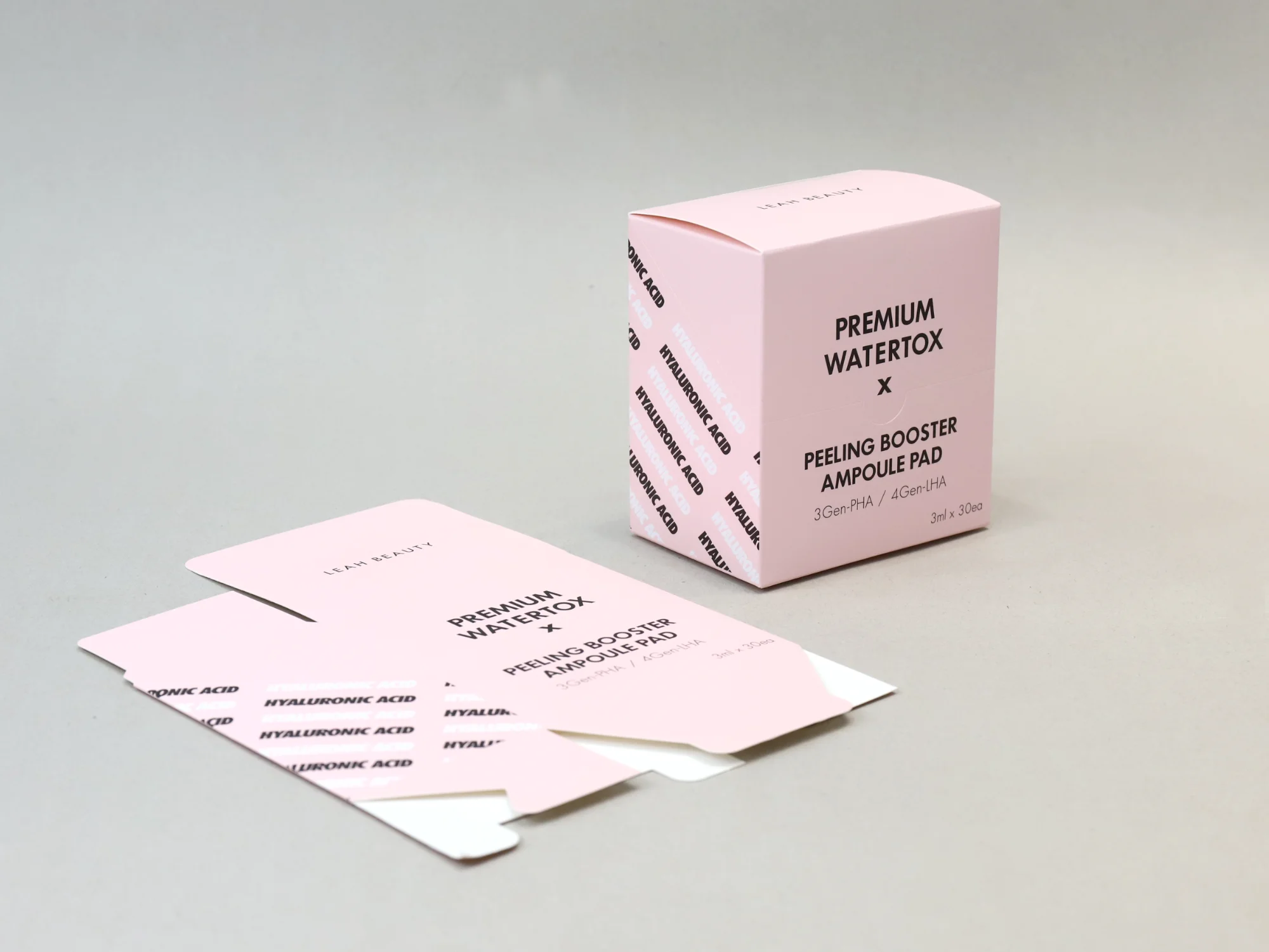 레아뷰티 앰플 미싱칼 포인트 박스 박스 제작 사례 - 방산포장