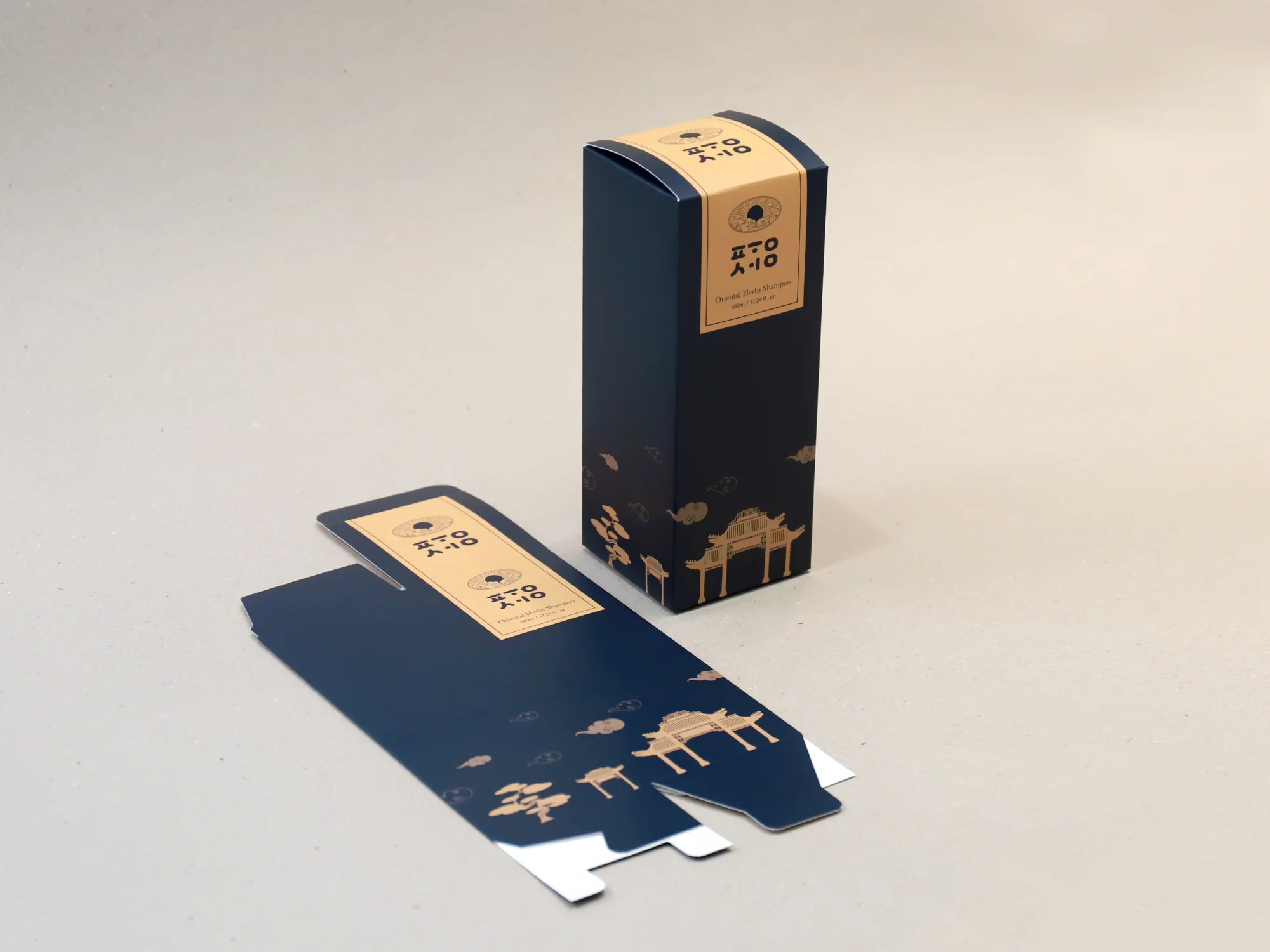 풍성 샴푸 단상자 박스 제작 사례 - 방산포장